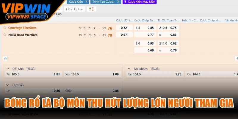 Bóng rổ là bộ môn ngày càng thu hút lượng lớn người tham gia
