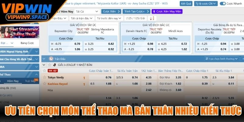 Hội viên nên ưu tiên lựa chọn môn thể thao mà bản thân có nhiều kiến thức